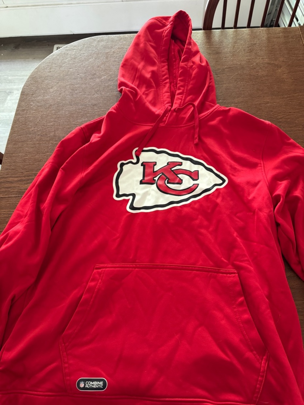 Team Apparel Red Kansas City Chiefs Logo Hoodie